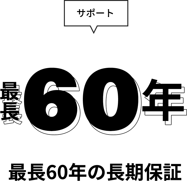 最長60年の長期保証